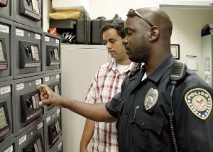 VA Police mentors student Mentee with disabilities who is interested in law enforcement